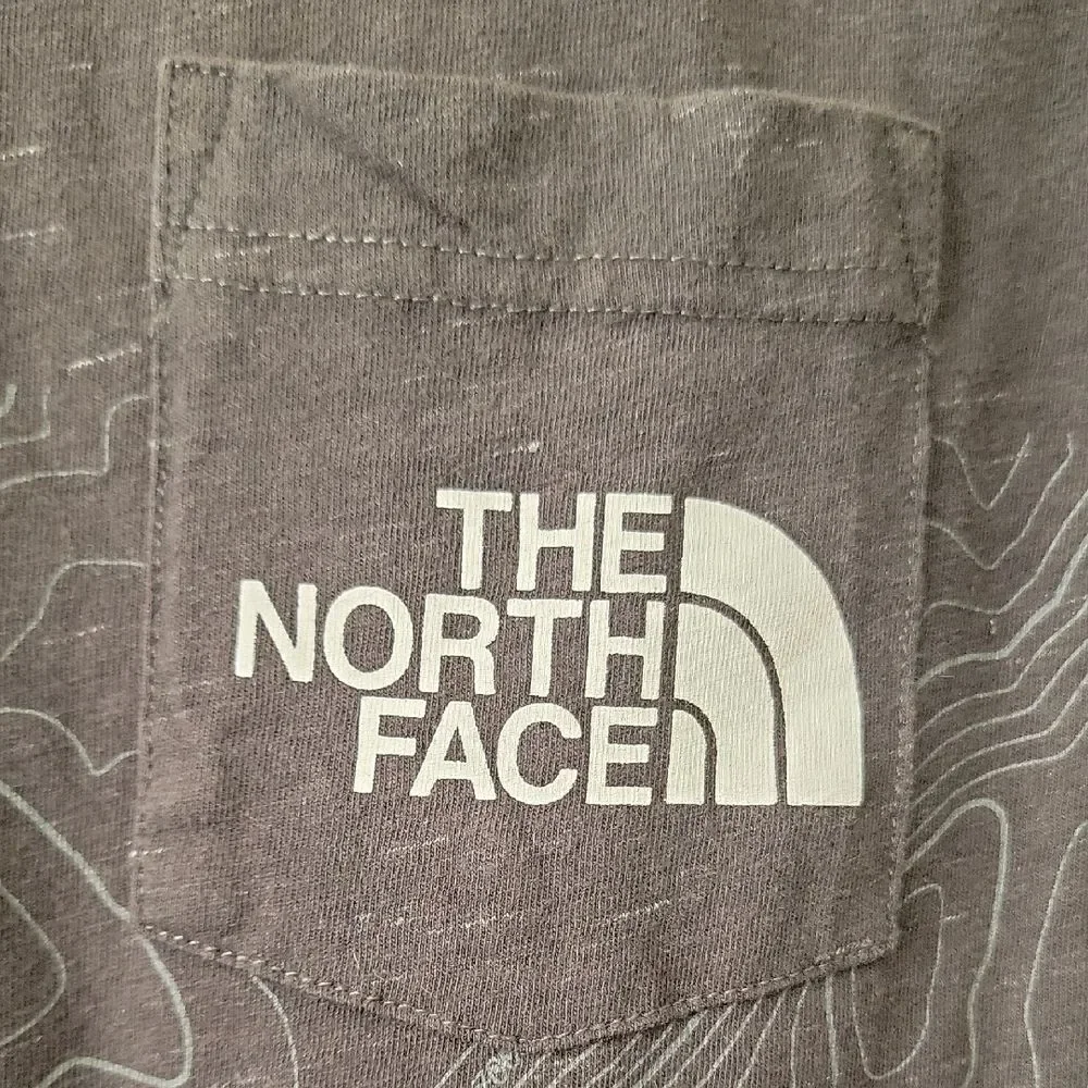 The North Face Charcoal Topographic Short Sleeve Tee Black Size S Gorpcore